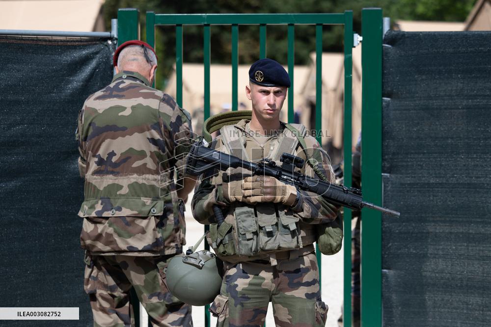Gabriel Attal visits the Alain Mimoun military camp - Paris