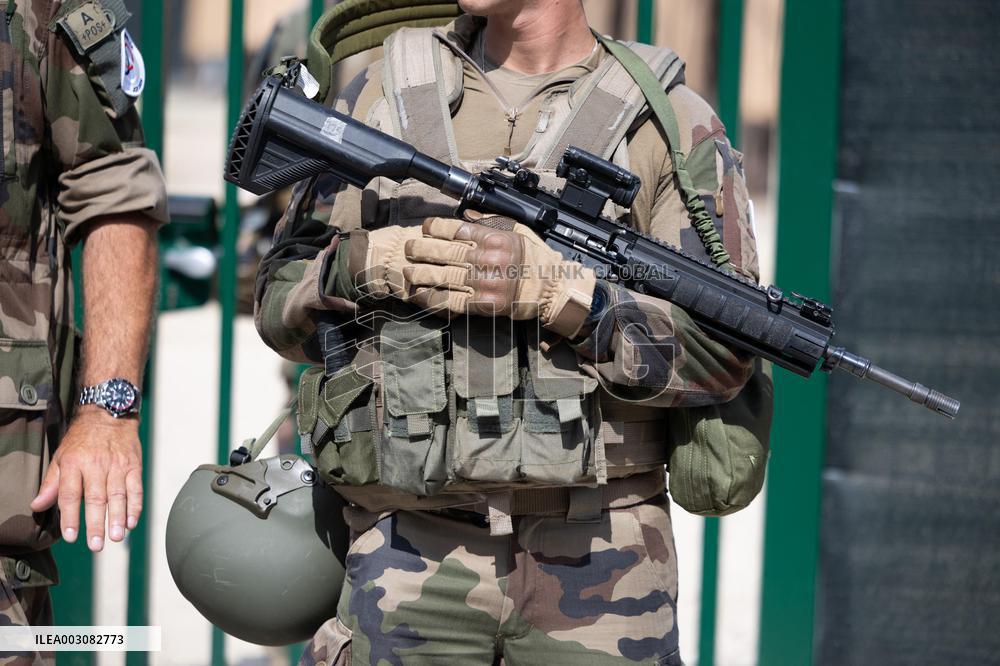 Gabriel Attal visits the Alain Mimoun military camp - Paris