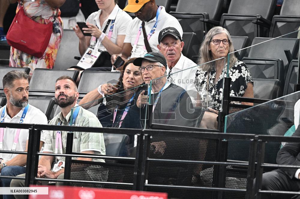 Paris 2024 - Bill Gates At Gymnastic