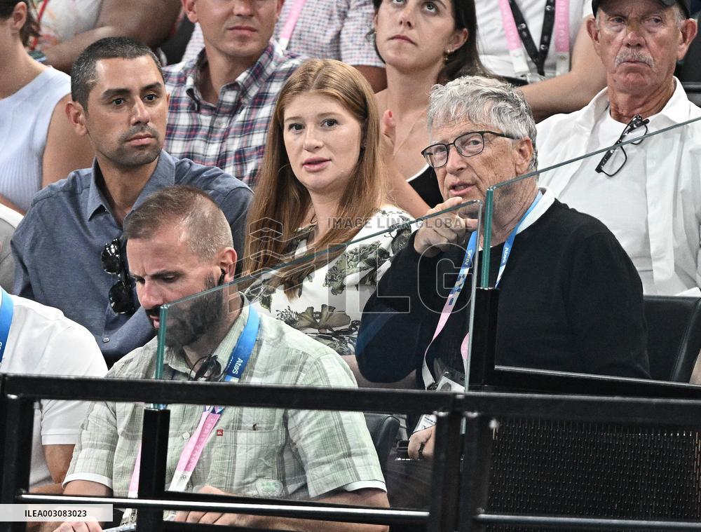 Paris 2024 - Bill Gates At Gymnastic