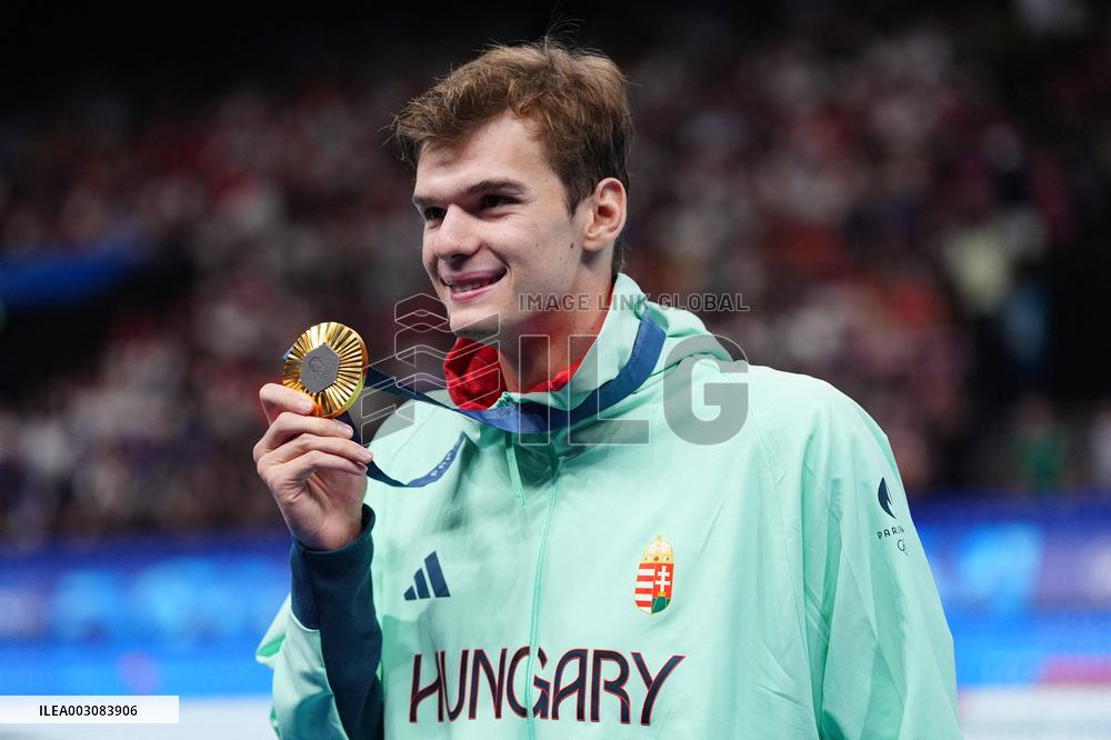 Paris 2024 - 200m Backstroke - Hubert Kos Wins Gold