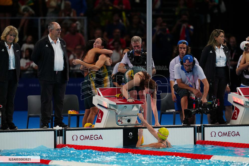 Paris 2024 - 4x200m Freestyle Relay - Team Australia Wins Gold