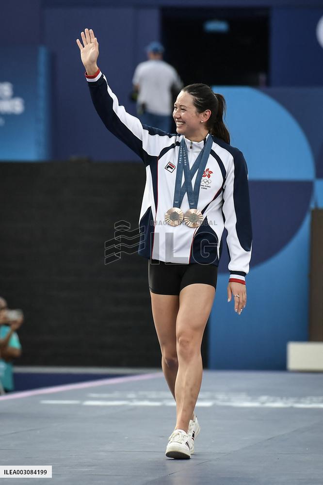 Paris 2024 - Fans welcome medalists at the Parc des Champions in Paris FA
