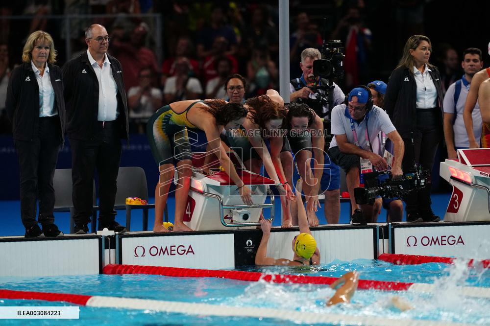 Paris 2024 - 4x200m Freestyle Relay - Team Australia Wins Gold
