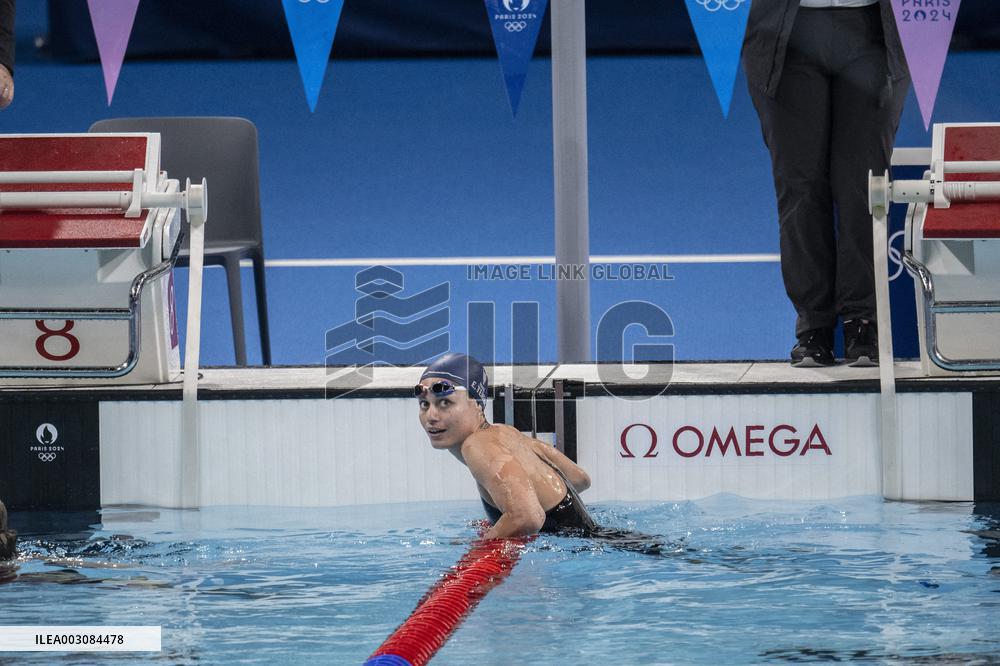 Paris 2024 - France's Emma Terebo semifinal of the women's 200m backstroke swimming