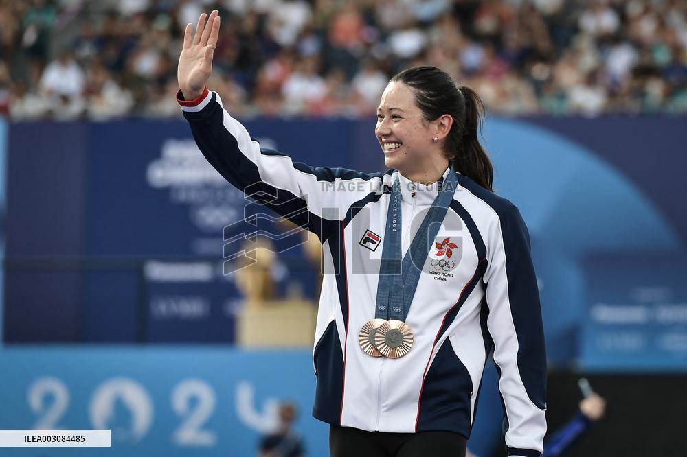 Paris 2024 - Fans welcome medalists at the Parc des Champions in Paris FA