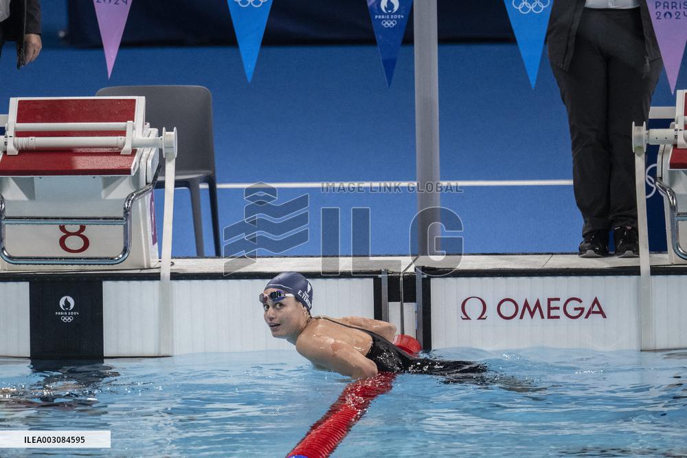 Paris 2024 - France's Emma Terebo semifinal of the women's 200m backstroke swimming