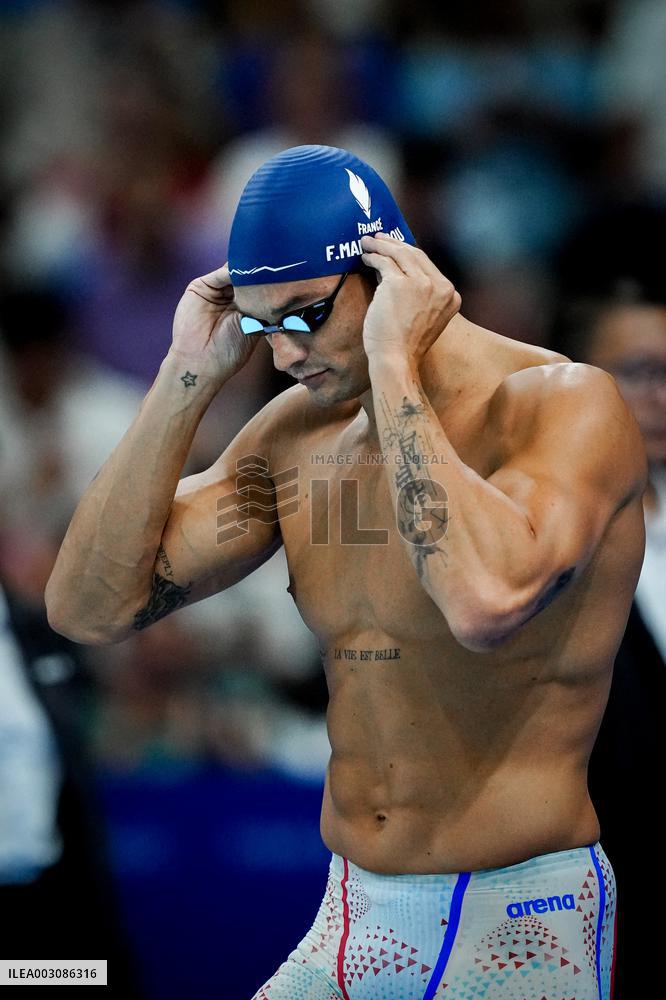 Paris 2024 - 50m Freestyle - Florent Manaudou Competes