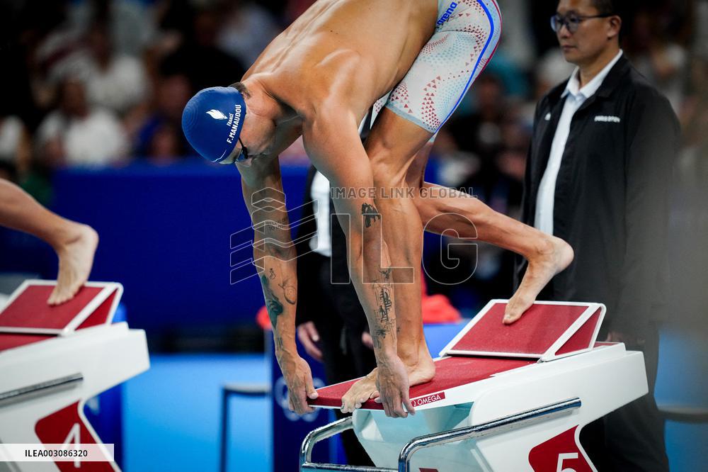 Paris 2024 - 50m Freestyle - Florent Manaudou Competes