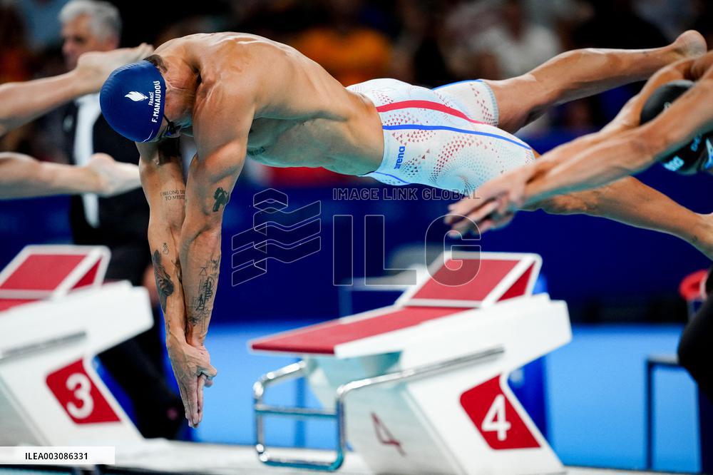 Paris 2024 - 50m Freestyle - Florent Manaudou Competes