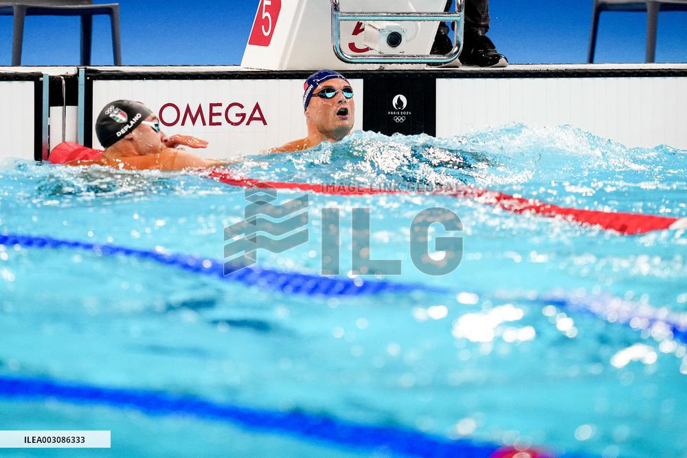 Paris 2024 - 50m Freestyle - Florent Manaudou Competes