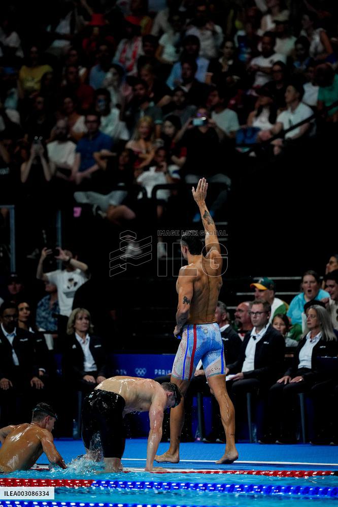 Paris 2024 - 50m Freestyle - Florent Manaudou Competes