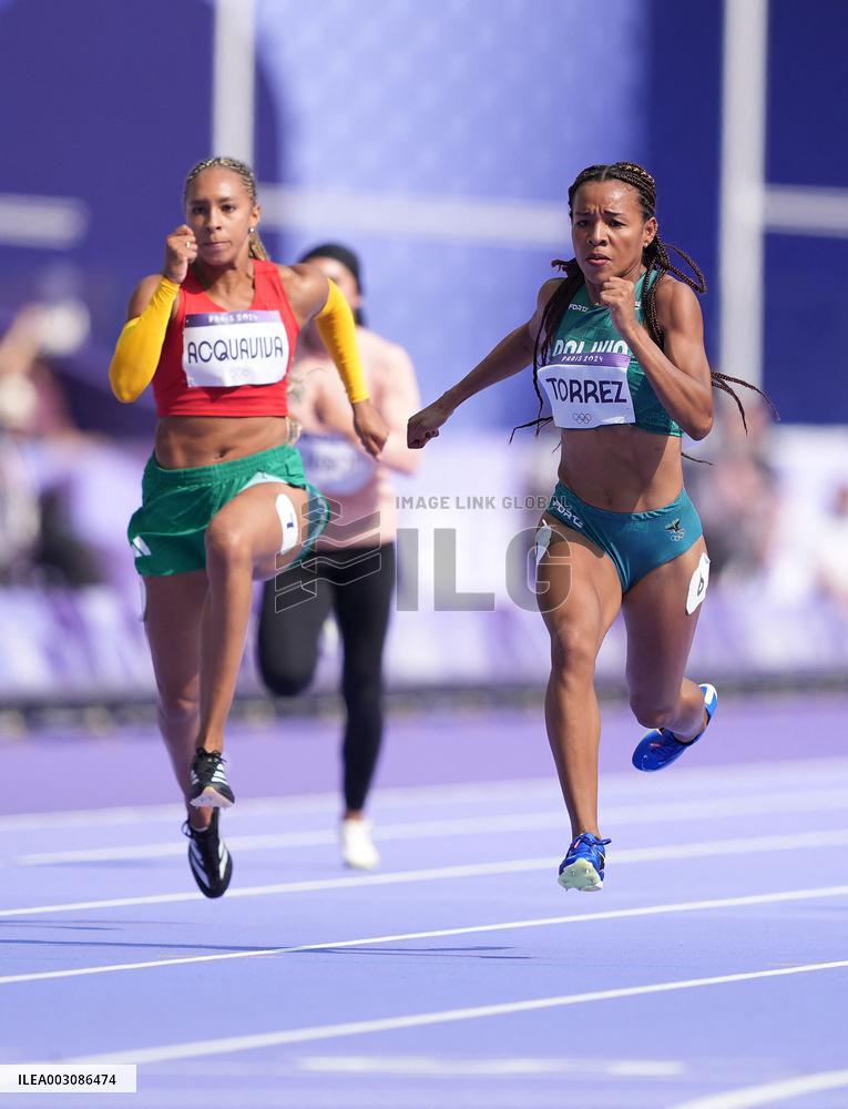 (PARIS2024) FRANCE-PARIS-OLY-ATHLETICS-100M-WOMEN