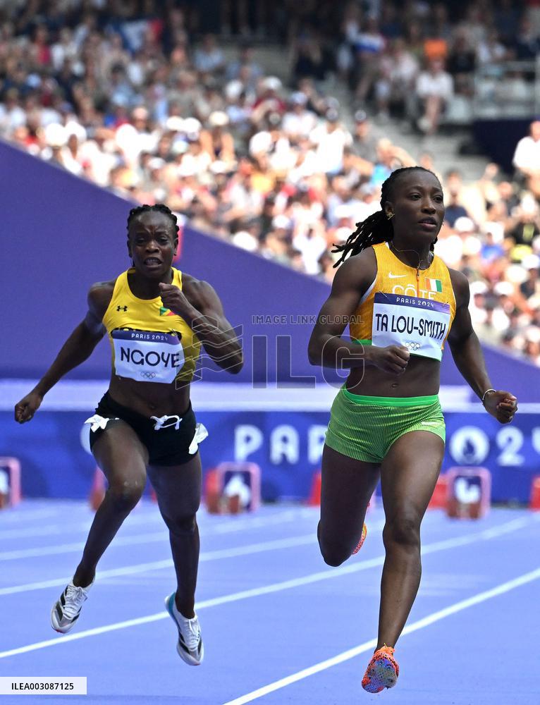 (PARIS2024) FRANCE-PARIS-OLY-ATHLETICS-100M-WOMEN