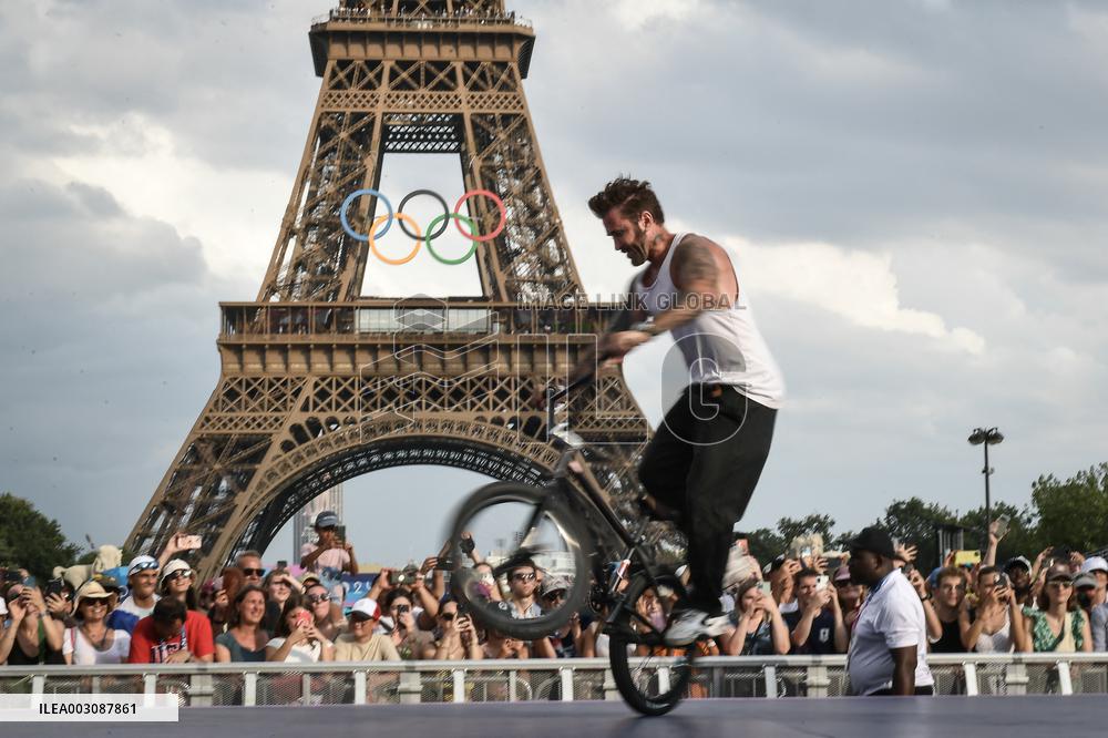 Paris 2024 - Bicycle riders performance at the Parc des Champions in Paris FA