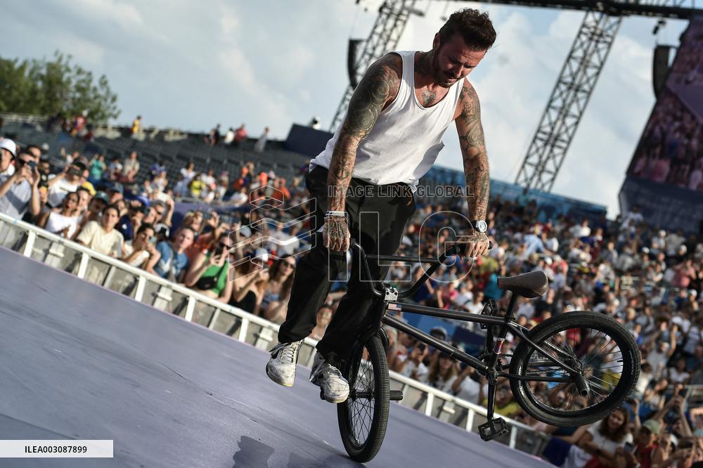 Paris 2024 - Bicycle riders performance at the Parc des Champions in Paris FA