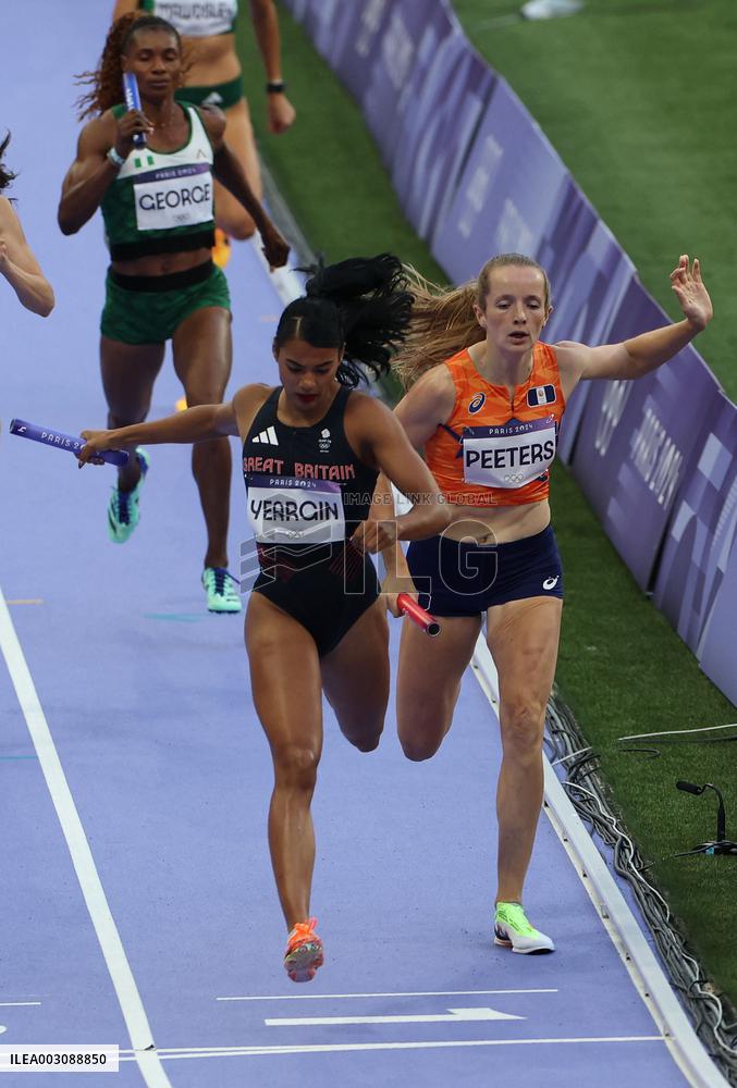 (PARIS2024) FRANCE-PARIS-OLY-ATHLETICS-4X400M RELAY-MIXED