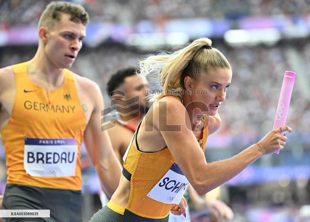 (PARIS2024) FRANCE-PARIS-OLY-ATHLETICS-4X400M RELAY-MIXED