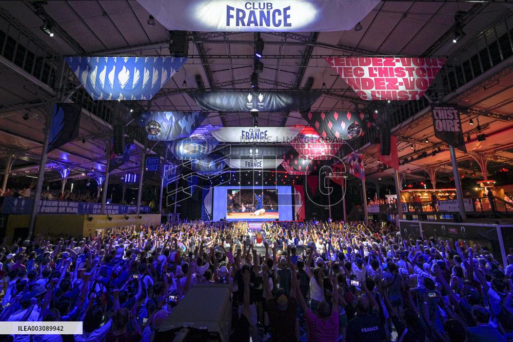 Supporters during Teddy Riner's Victory in Final at Club France