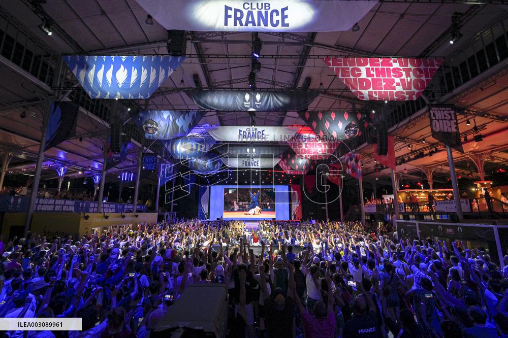 Supporters during Teddy Riner's Victory in Final at Club France