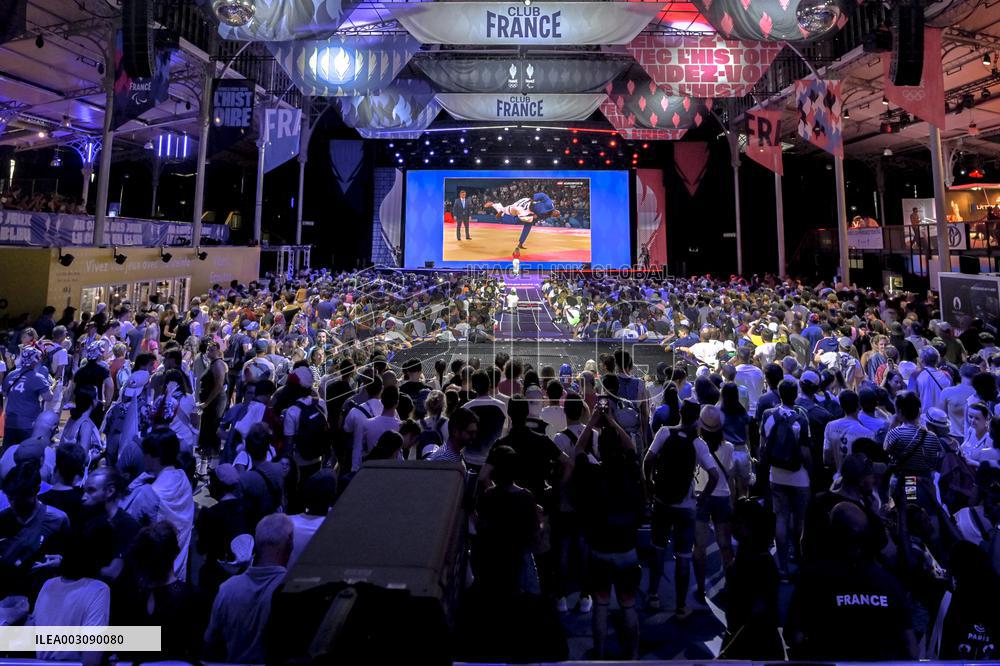Supporters during Teddy Riner's Victory in Final at Club France