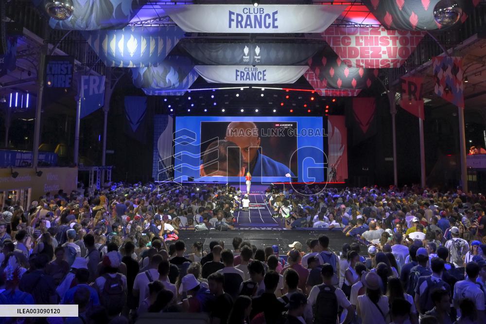 Supporters during Teddy Riner's Victory in Final at Club France