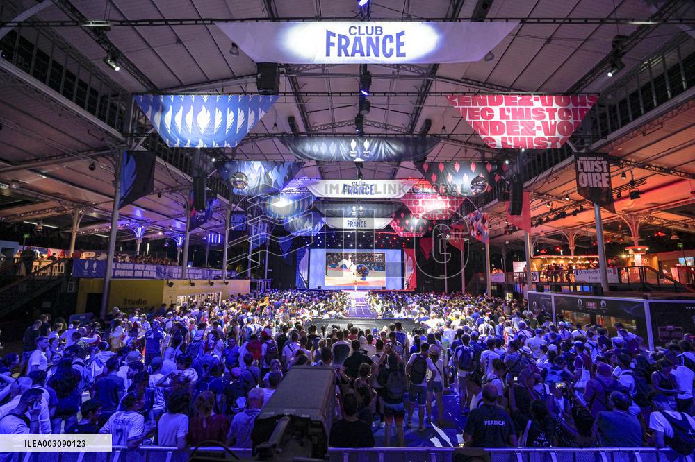 Supporters during Teddy Riner's Victory in Final at Club France