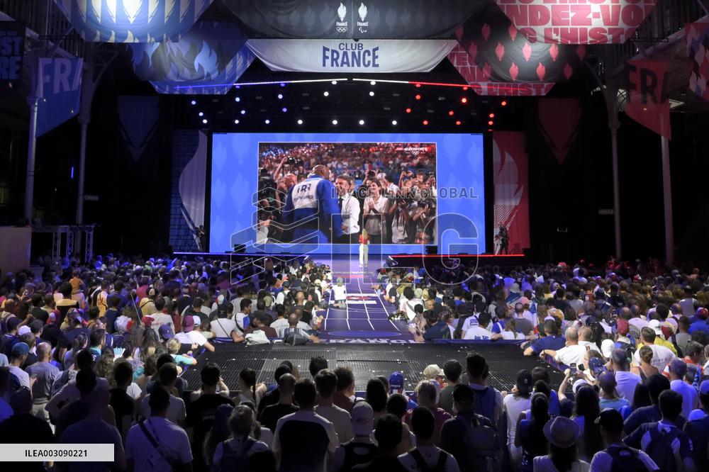 Supporters during Teddy Riner's Victory in Final at Club France