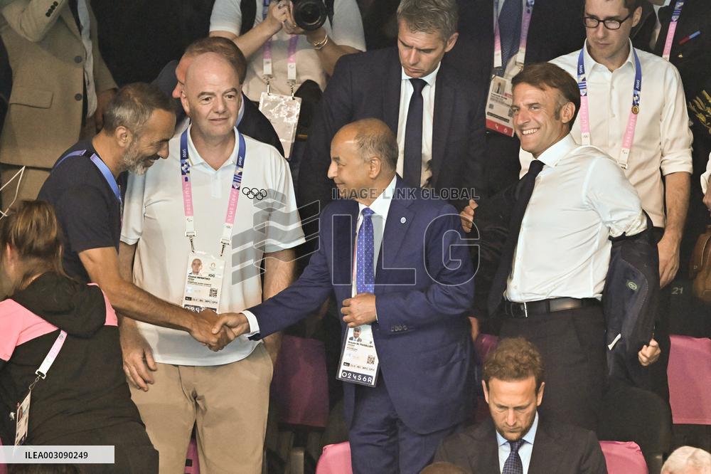 Paris 2024 - Macron In The Stands