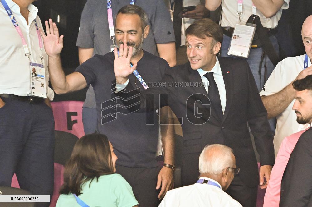 Paris 2024 - Macron In The Stands