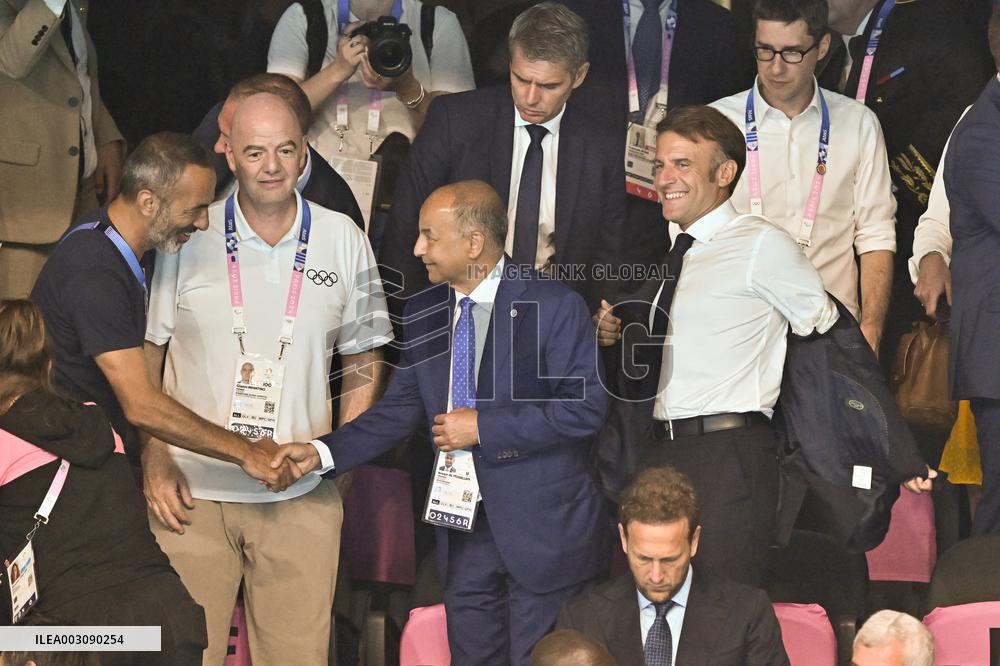Paris 2024 - Macron In The Stands