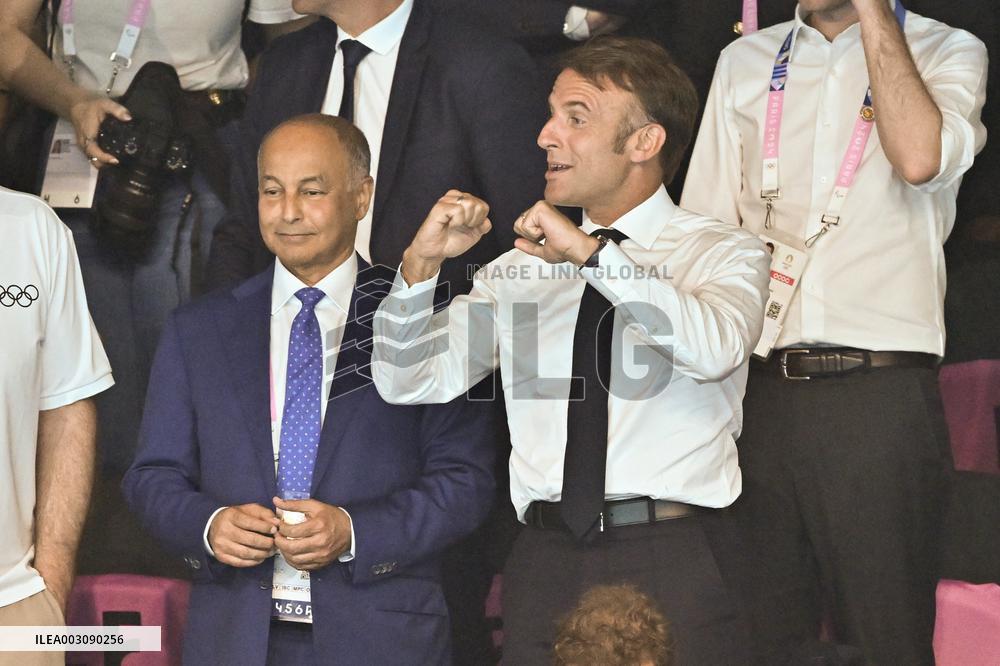 Paris 2024 - Macron In The Stands