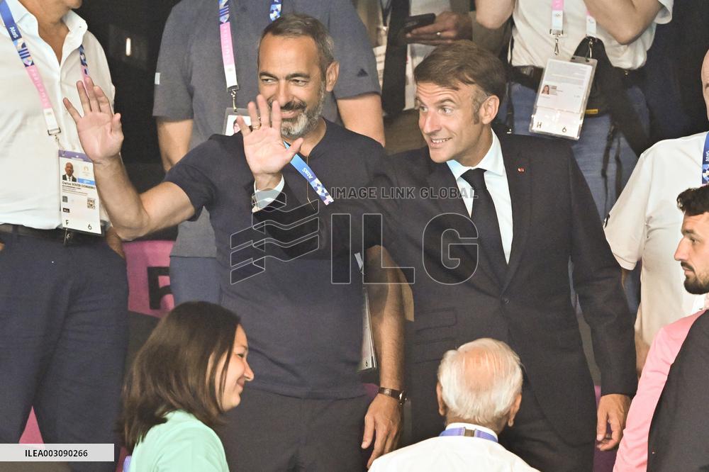 Paris 2024 - Macron In The Stands