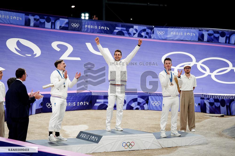 Paris 2024 - BMX Podium Triple French Medals
