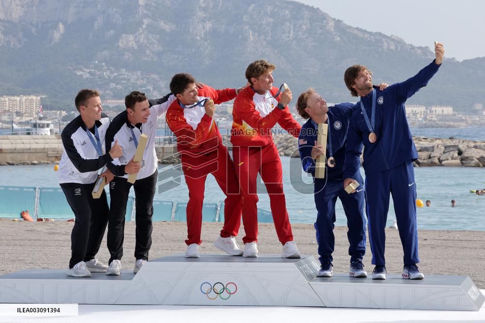 Paris 2024 - Men's Skiff 49Erfx Class Medal Race - Team Spain Wins Gold