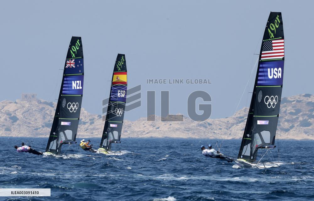 Paris 2024 - Men's Skiff 49Erfx Class Medal Race - Team Spain Wins Gold