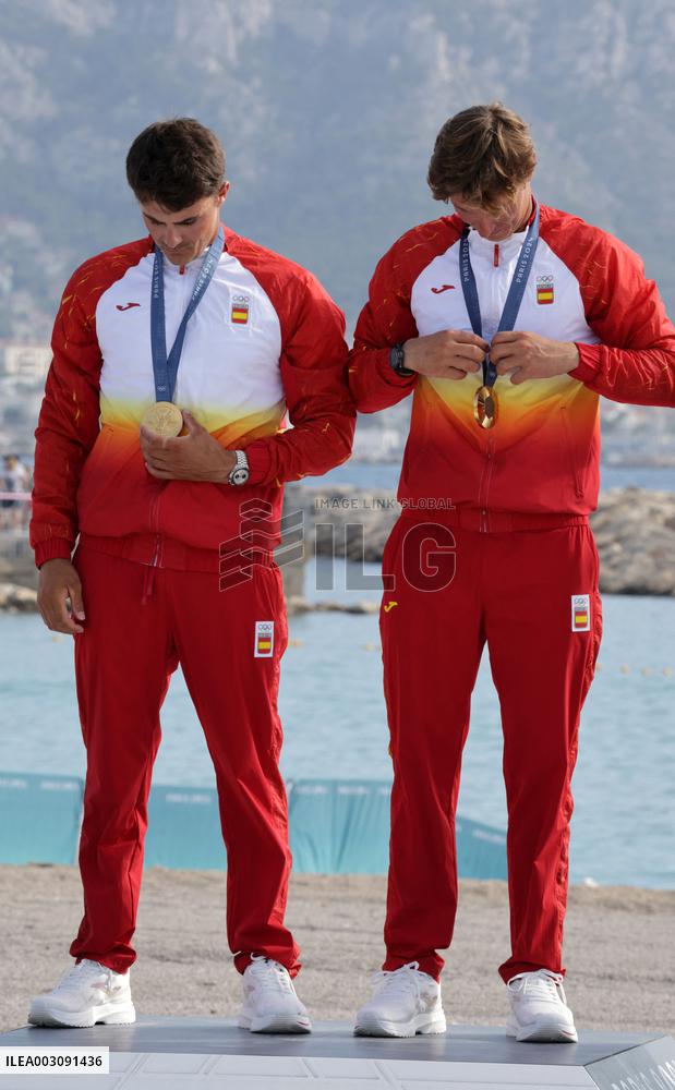 Paris 2024 - Men's Skiff 49Erfx Class Medal Race - Team Spain Wins Gold