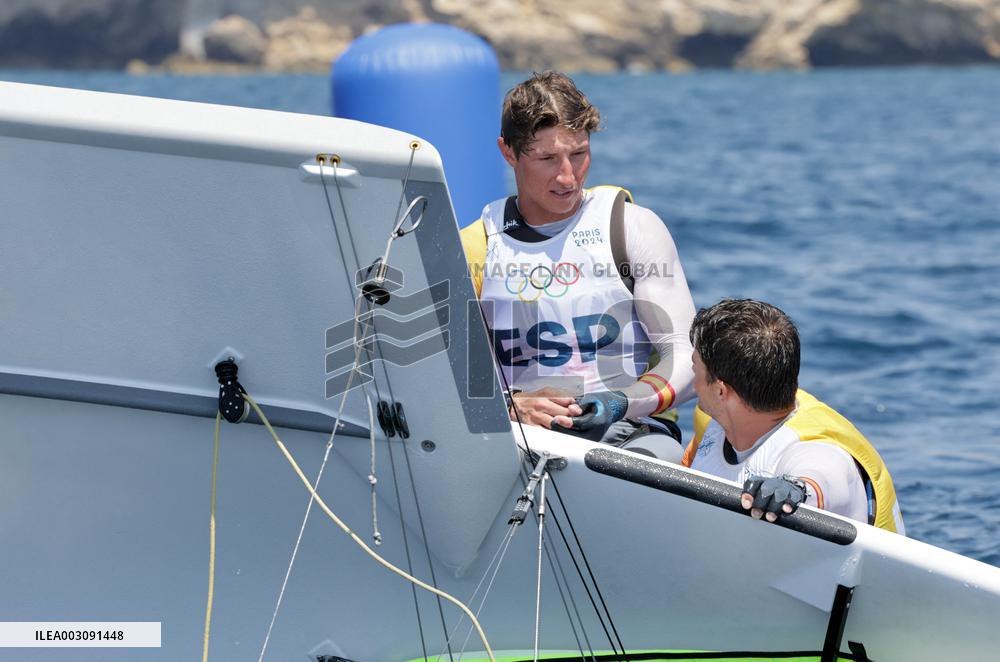 Paris 2024 - Men's Skiff 49Erfx Class Medal Race - Team Spain Wins Gold