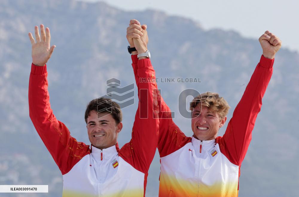 Paris 2024 - Men's Skiff 49Erfx Class Medal Race - Team Spain Wins Gold