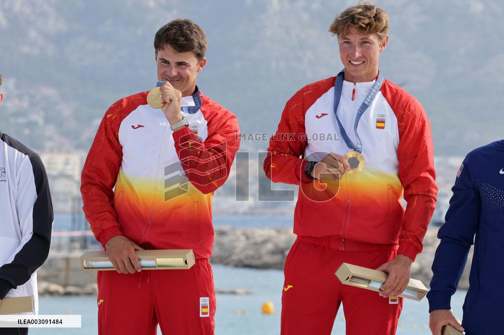 Paris 2024 - Men's Skiff 49Erfx Class Medal Race - Team Spain Wins Gold