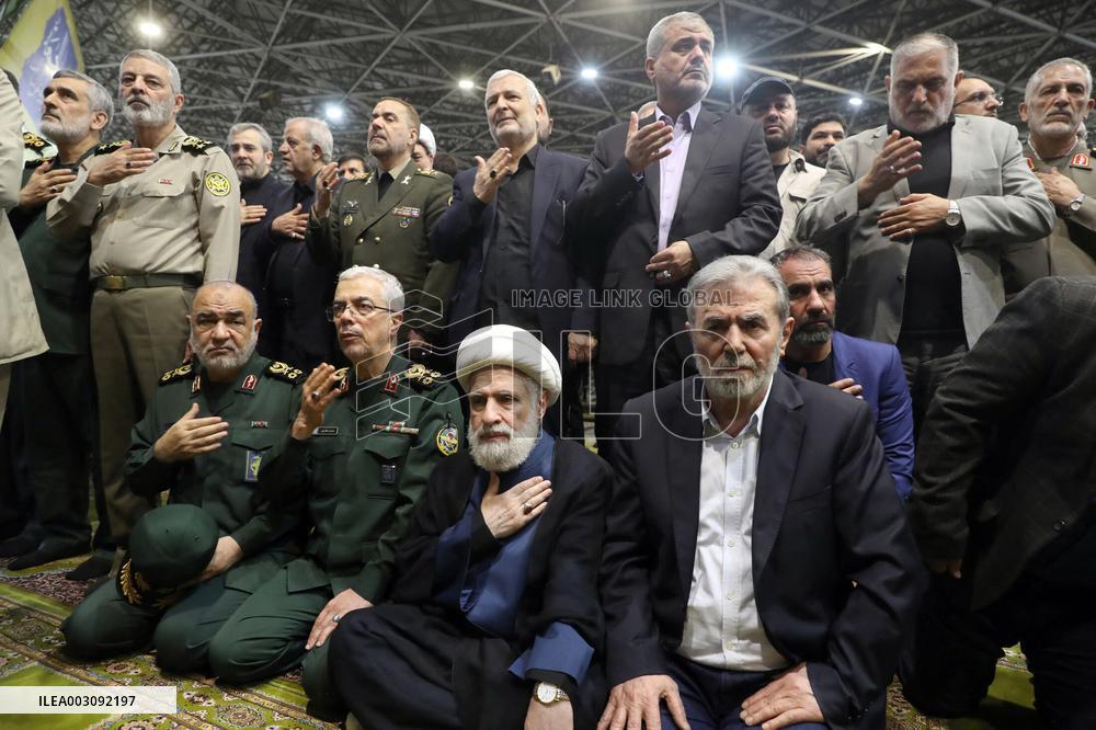 Iran’s Supreme Leader Prays Over Coffin of Ismail Haniyeh - Tehran