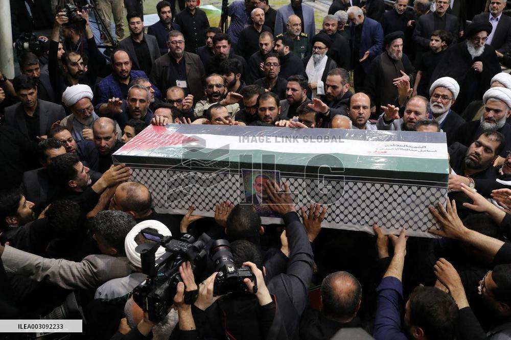 Iran’s Supreme Leader Prays Over Coffin of Ismail Haniyeh - Tehran