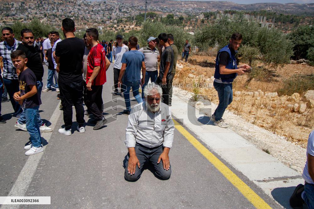 Palestinian Friday Prayer to Protest Assassination of Ismail Haniyeh - Nablus