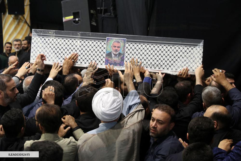 Iran’s Supreme Leader Prays Over Coffin of Ismail Haniyeh - Tehran