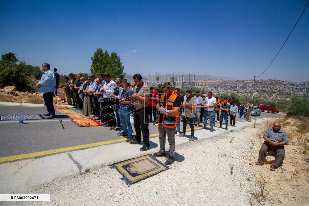 Palestinian Friday Prayer to Protest Assassination of Ismail Haniyeh - Nablus