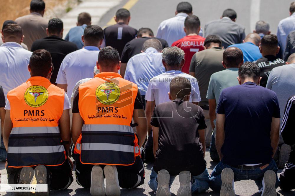 Palestinian Friday Prayer to Protest Assassination of Ismail Haniyeh - Nablus