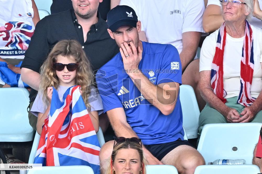 Paris 2024 - Andy Murray In the Stands at Hockey