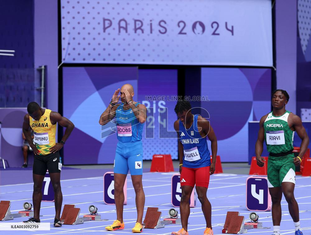 (PARIS2024) FRANCE-PARIS-OLY-ATHLETICS-100M-MEN