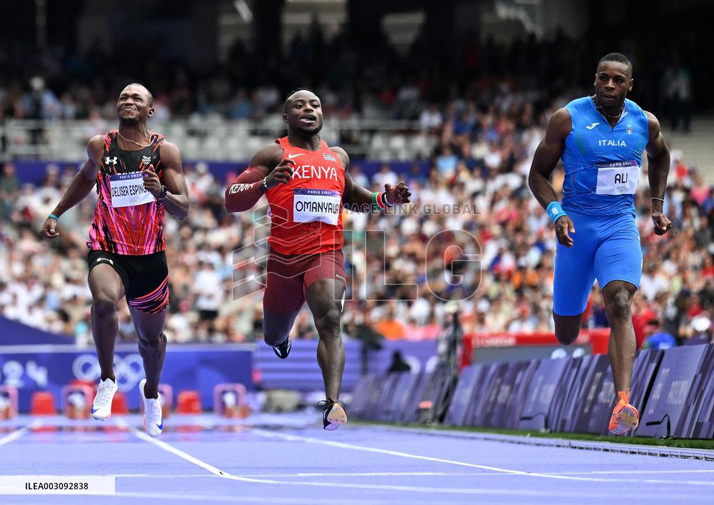 (PARIS2024) FRANCE-PARIS-OLY-ATHLETICS-100M-MEN