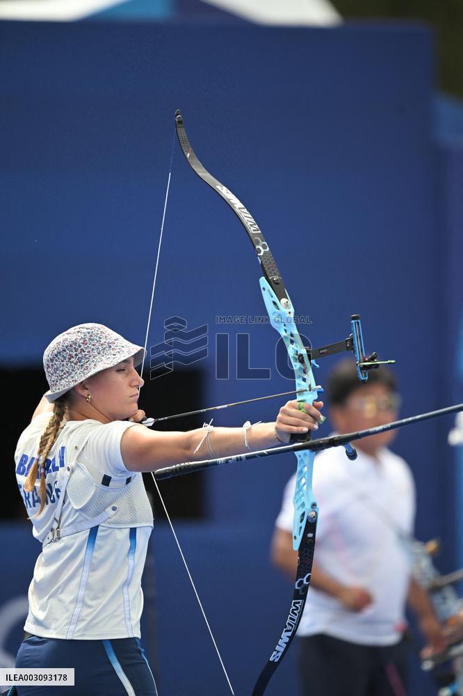 Paris 2024 - Lisa Barbelin of Team France wins bronze medal Archery